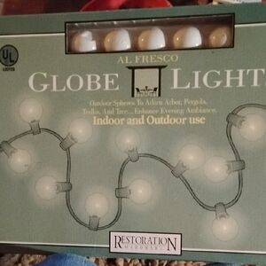 Restoration Hardware Al Fresco Globe Lights - White